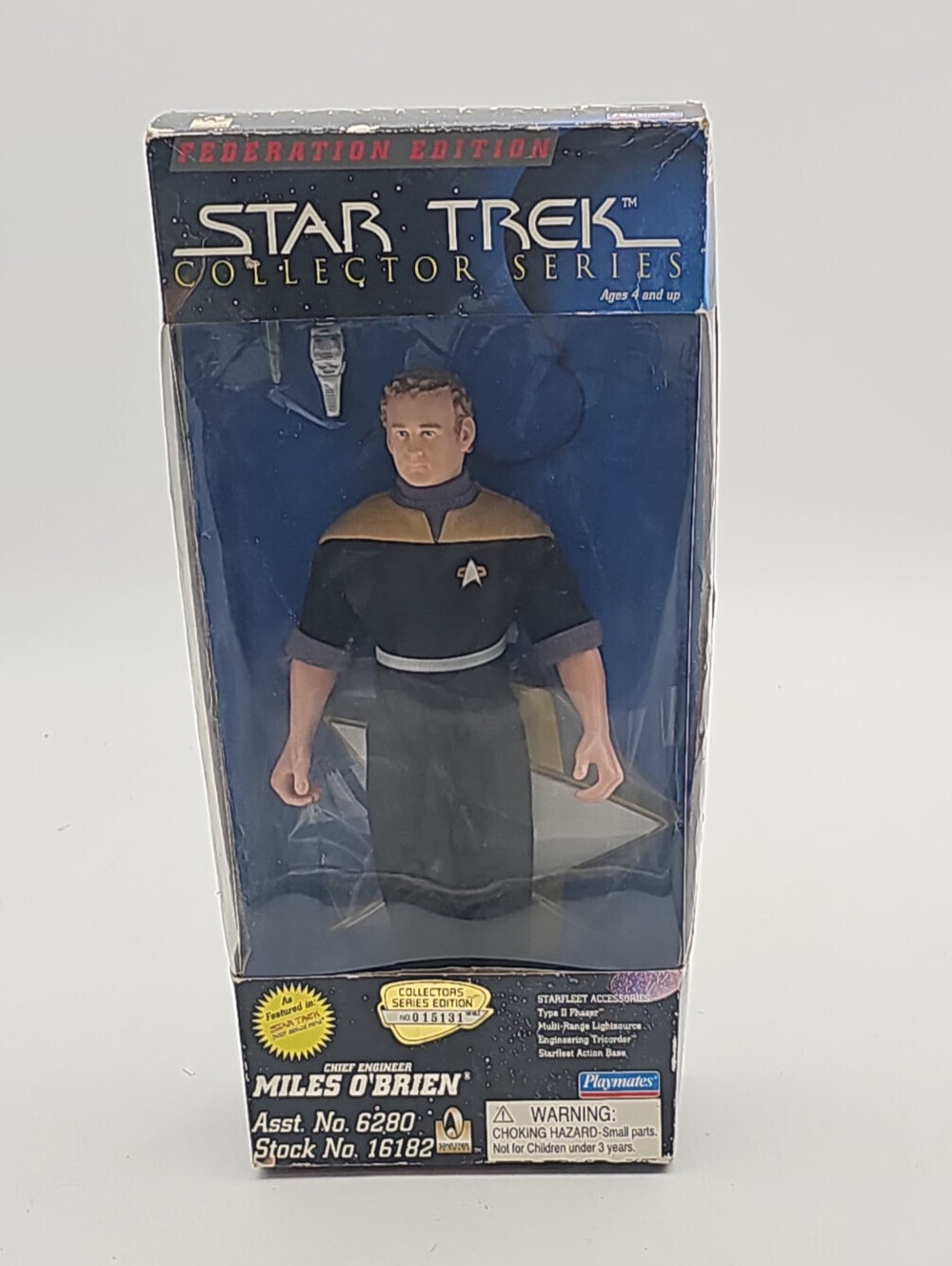 9" MILES O'BRIEN Figure STAR TREK COLLECTOR SERIES ED Deep SPACE NINE Playmates